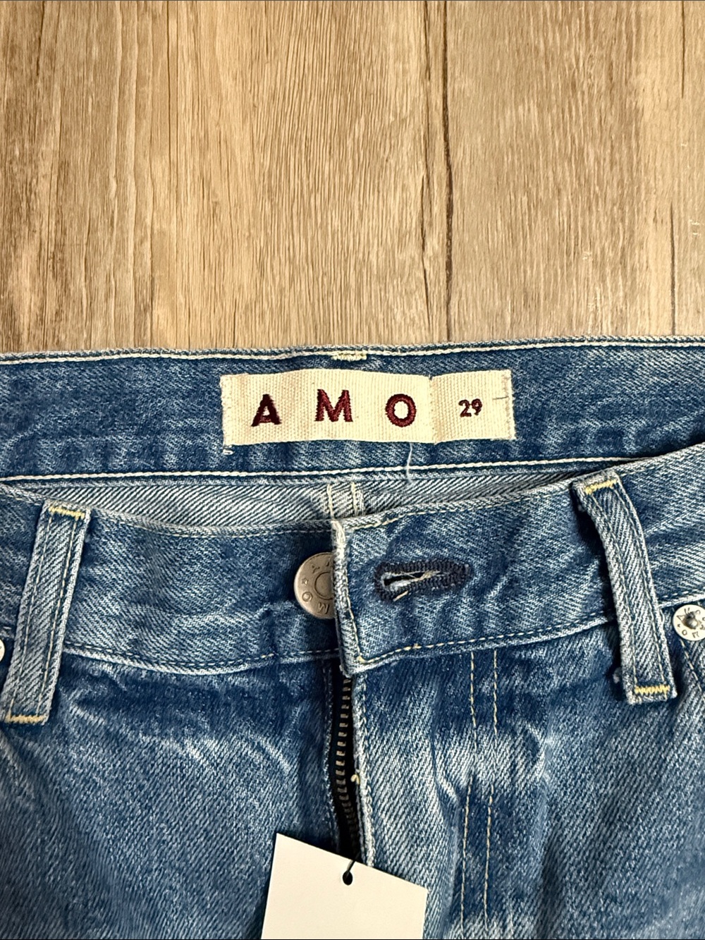 AMO. Woman Medium Blue Relaxed Straight Jeans - Picture 2 of 6